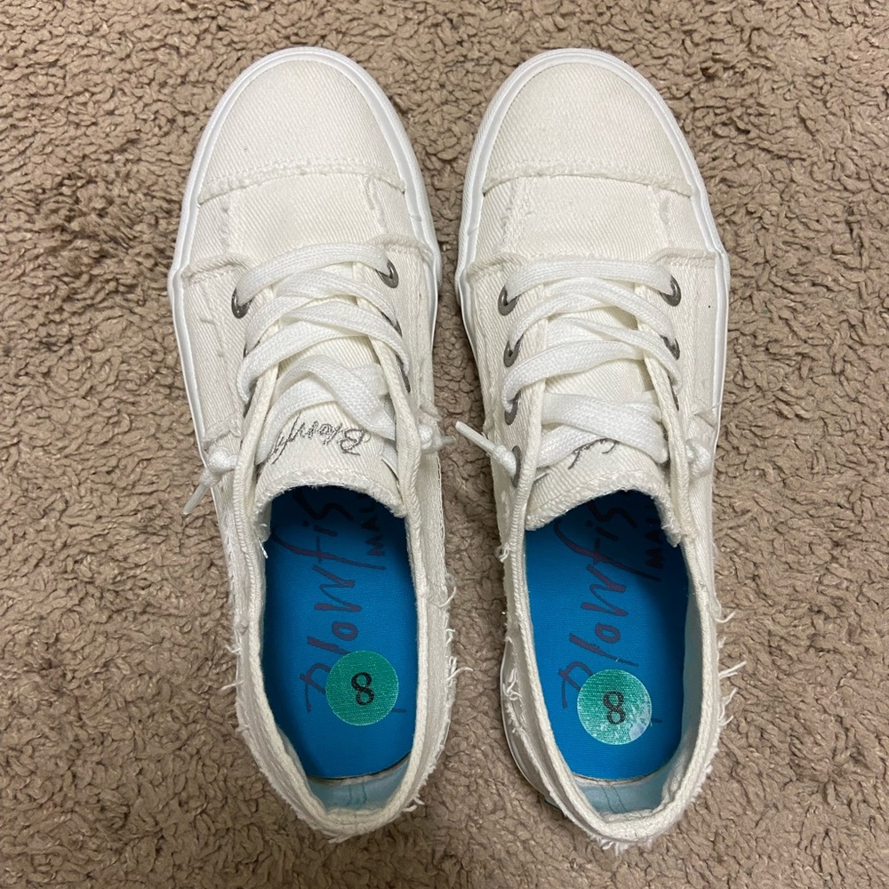 Blowfish white slip on sneakers